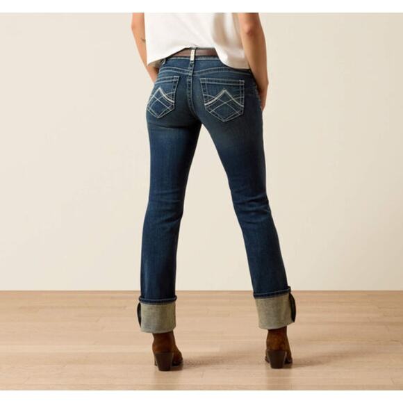 Ariat REAL 32R Mid Rise Stretch Icon Stackable Straight Leg Jeans 10017216 - Picture 1 of 10